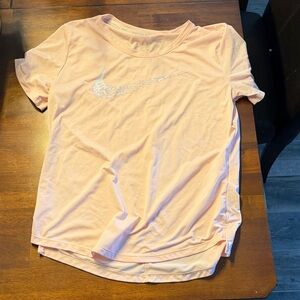 Nike Light Peach Tee with White Logo
